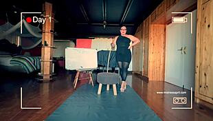 Mistress April Uses Restrained Slave