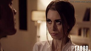 jill kassidy plays the secretary in this submission scene. petite brunette gets spanking and facial in college setting.