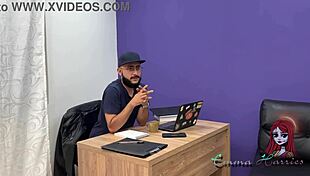 I Let My Boss Fuck Me To Leave The Office Early In Bent Over Bareback