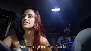 Safada works as app driver and catches man masturbating in back seat!