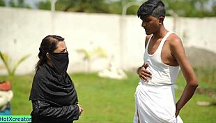 Indian Muslim Bhabhi cheats on husband with young guy while he watches, getting caught in hot assfucking