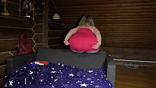 mature housewife says, 'look at my chubby figure in stockings'