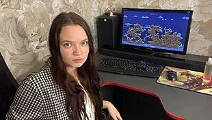 Stepmother Not Too Old for Hard Fucking on Desk in Homemade Amateur Video