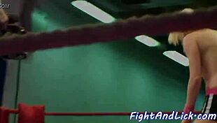 glam dyke licks pussy after wrestling