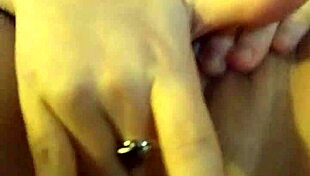 Playing with wet pussy while watching friend's horny porno