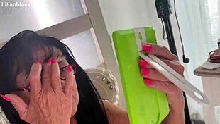 a mature woman does pov masturbation in nylon panties for her special fan outdoors