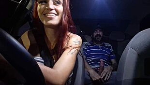 Safada works as app driver and catches man masturbating in back seat!