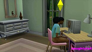 girl catches futa roommate and gets assfucked hard