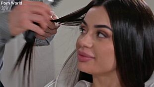 yo, martina smeraldi gets slammed with dp at the hairdressers!