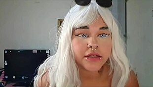 Gojo out of standard in cosplay, spreading big ass and tits