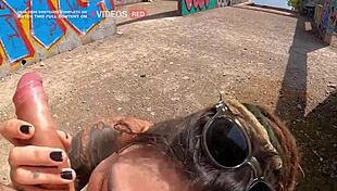 Sex on Ibiza paradise beach with facial and public stroll