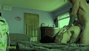 That tatted goth amateur makes him cum so many times!