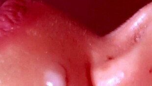 Uncensored japanese cutie gives close-up blowjob with cum finish