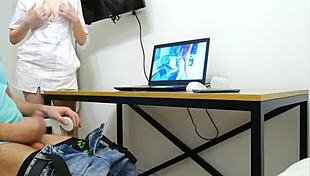 The nurse casually aided the patient with a paid prostate massage.