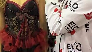 katie kush takes on elo podcast challenges, showing off her big tits