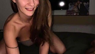 My Horny Ex Visited Me in the Bedroom, Bent Over for Dirty Doggystyle Fucking and Cum on Tits