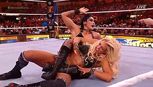 rhea ripley battles charlotte flair for smackdown women's championship