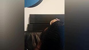 Teen Ebony Friends Kissing and Using Strapon Dildos in Front of Boyfriend