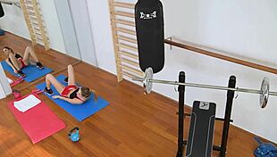 Wet teen Rebecca Volpetti gets asshole fucked in gym