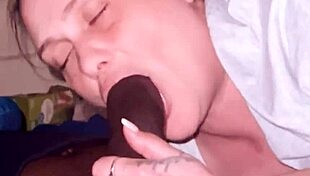 I'm going to town on this beautiful big cock, sucking it deep for a mouthful of cum! 😍🍆