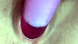 i test tight pussy with big dildo toy