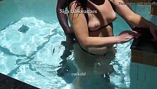 hotwife enjoys black dick in front of cuckold after pool
