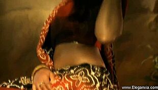 Sweet indian milf dances erotically nude teasing and undressing in sensual striptease