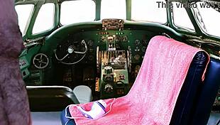 preview of a daring blowjob in the cockpit