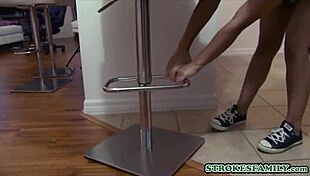 Stepbrother Pounds Petite 18+ Teen Stepsister in Kitchen Hard!