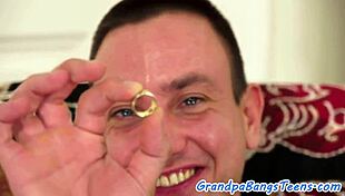 Sweet Eurobabe rides grandpa’s BBC in wild cowgirl action.