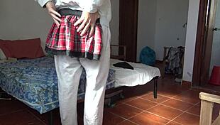 i caught my pervertd 18 year old sissy stepson masturbaing on my slutty clothes