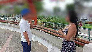 Stranger seduces lady in mall for doggy