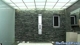 Classy Eurobabe in Lingerie Enjoys Double Penetration with Stylish Flair