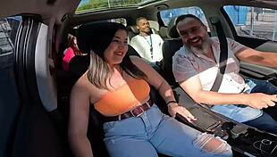 Tais daeva hitchhikes and drives gas station attendant wild for car entry