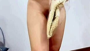 Teen 18+ tight pussy unboxing in bedroom close up