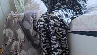 elza kom shows off nylon tights fetish in lingerie