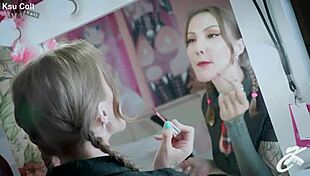 Stretch holes with toys in cosplay for Halloween