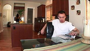 laurie vargas gets her hairy pussy and anal fucked by a big white cock 😏