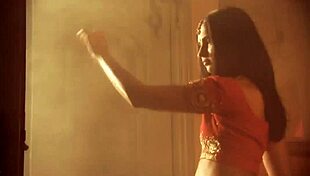 Beautiful brunette mature woman tries to arouse her man