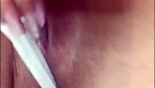 I'm enjoying a beautiful latina using toys and dildo at home