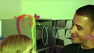 i watch this hot couple fucks after the party, cum on tit's