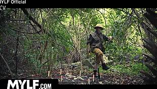 First-time pussy play leads to a wet creampie in tight shaved hole