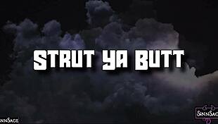 sinn sage teases with her perfect natural tits and ass in wet domination striptease