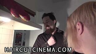 Haircuts used as female domination in this cinema session