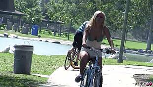 i picked up this blonde with saggy tits for a hard fuck and intense squirt