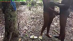 African Ebony Latina Caught In Bush With Amateur BBC
