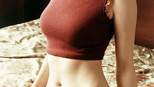 fancy russian model shows off cute lingerie and barefoot feet in underwear photoshoot