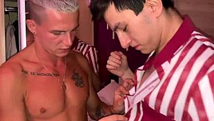 गे स्टूडेंट ऑर्गी में ट्विंक की गांड में दो लंड बेयरबैक ठोकते हैं