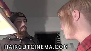 Haircuts used as female domination in this cinema session