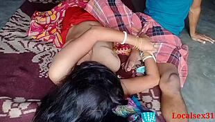 desi housewife gets rough in saree on ranch webcam
